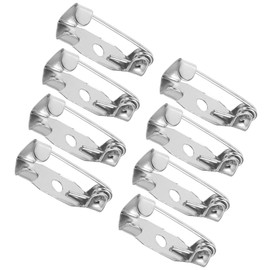 TA-VIGOR 50Pcs Brooch Pins, 15mm Safety Bar Pins Backs, BroochClasp for Badges Corsages Boutineer Name Tags Jewelry Making DIY Crafts, Silver