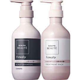 Scalp D Beaute Fluffy Scalp Shampoo Women & Treatment Pack, Hair Loss Shampoo, Ladies Scalp Care, Scalp Cleansing, Hair Growth Shampoo, 11.83 fl oz (350 mL) for About 2 Months