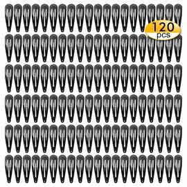 SWSTINLING 120 Pack Black Hair Clips | Non-Slip Snap Clips for Women & Girls | Durable Hairpins for Thick Hair, Updos, Braids & Buns | Secure Hold, Snag-Free Design