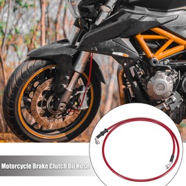 Motoforti 130cm 51.18" Motorcycle Brake Clutch Oil Hose Line Pipe Red