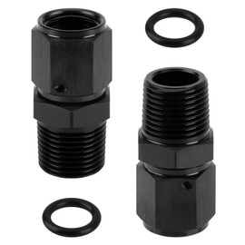 2 Pcs 3/8 NPT to 6AN Fitting Adapter, CNC-Machined Aluminum with Anodized Finish for Corrosion Resistance, Automotive Performance Upgrade Fuel Line Hose Transmission Oil System