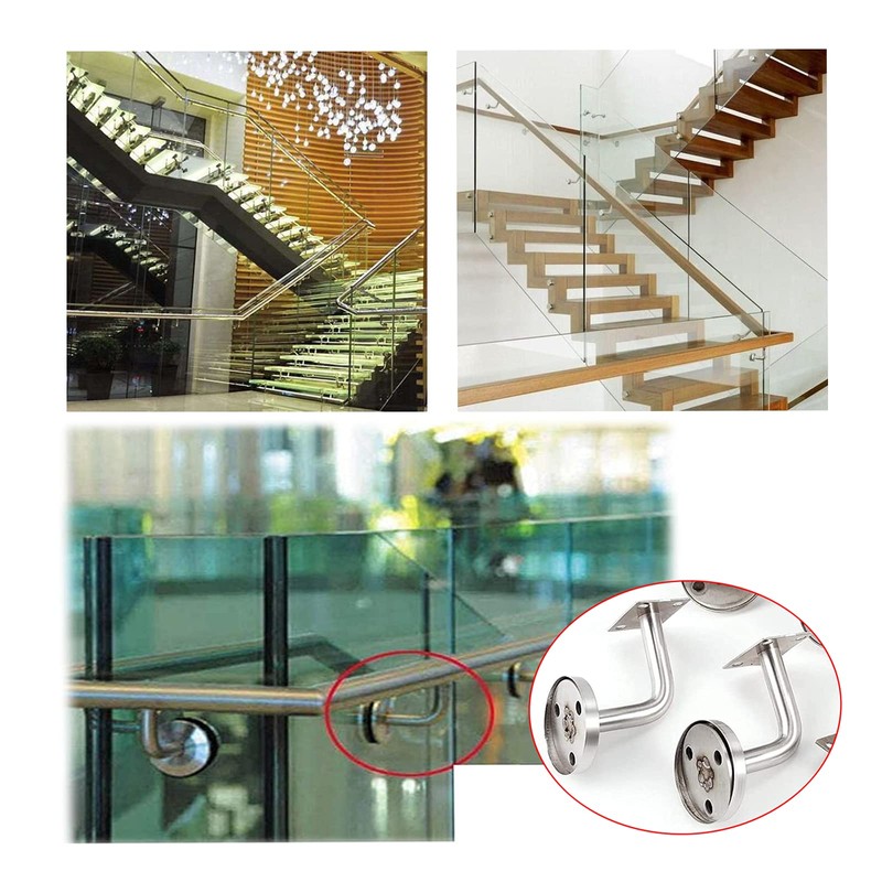 Set of 4 Handrail Brackets Stainless Steel Handrail Brackets Handrail