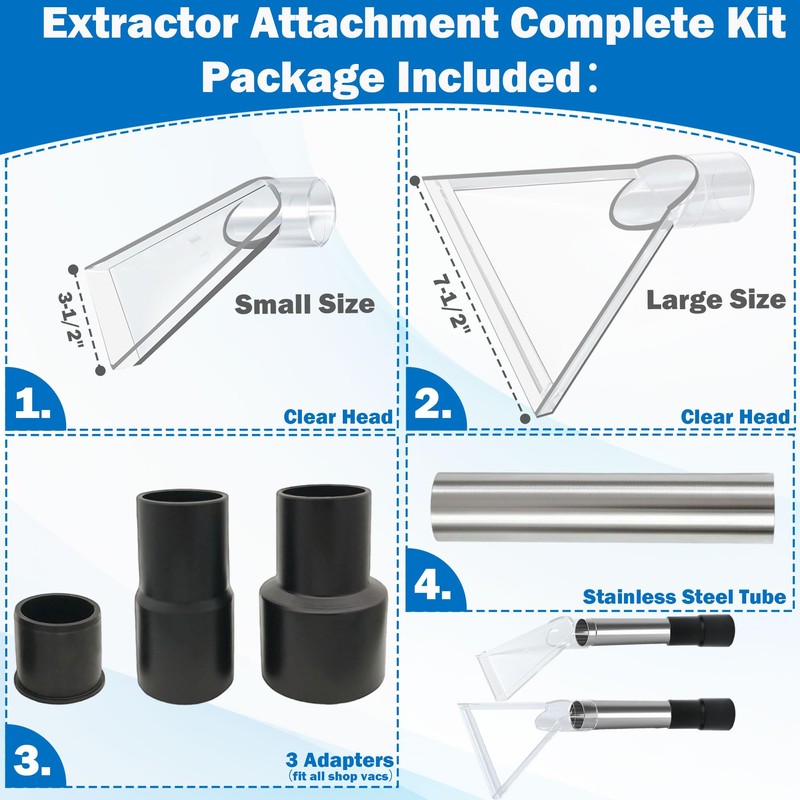 Happy Tree Universal Fit All Brands' Shop Vacs with 2-1/2"&1-7/8"&1-1/4"