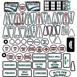 TERMINATOR 2 Pinball Machine Insert Decals