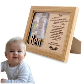 BEN - Picture Frame for Photo with Nice Saying. Photo Frame Standing and Hanging - For Your Home, Picture Frame, Decorative Living Room Photography Photo Picture Portrait Portrait