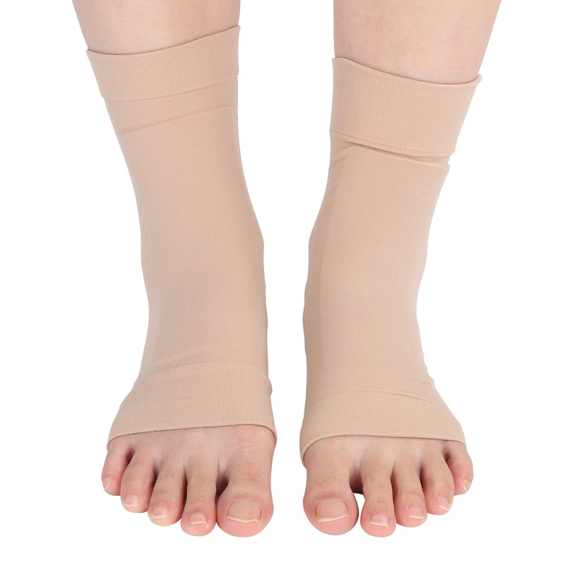 1Pair Elastic Heel Sleeve Padded Compression Ankle Socks Foot Protective