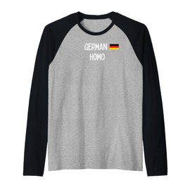 German Homo - Cute Gay Gifts for Men and Women Raglan Baseball Tee