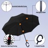 LLanxiry Windproof Inverted Umbrella, Large Reverse Umbrellas for Rain with