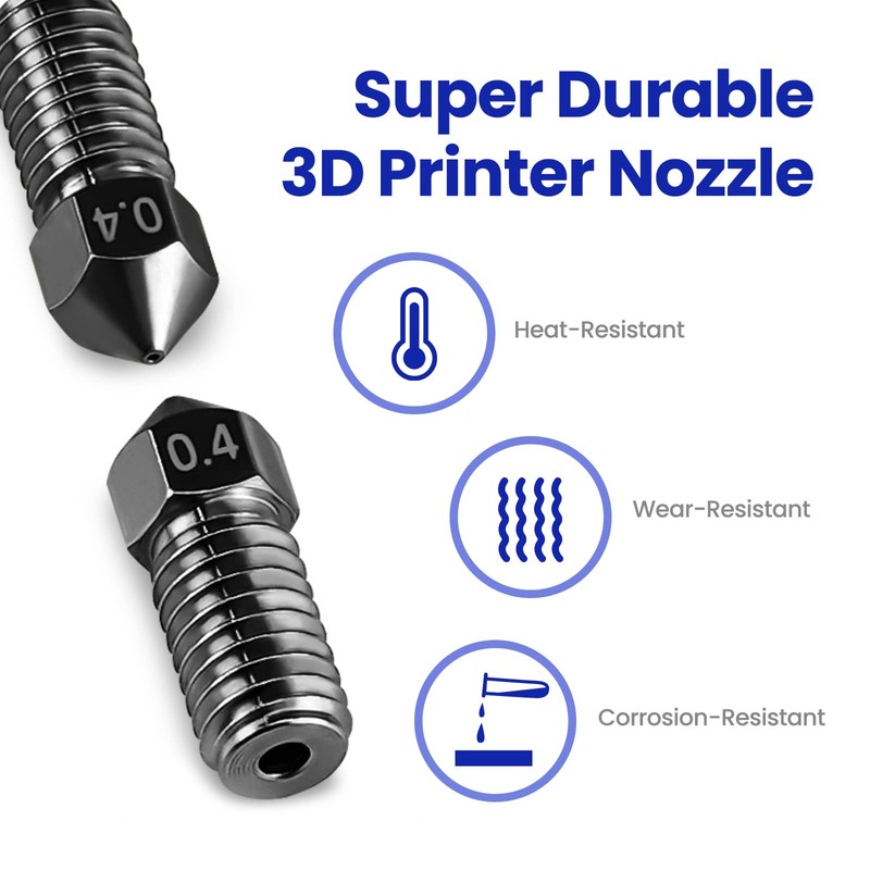 3D Printer Nozzles 0.4mm M5 Nozzle, Park Sung Nozzles with