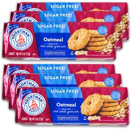 Oatmeal Lovers - Voortman Sugar Free Oatmeal Cookies - Delicious Real Wholegrain Oats - 6, 8oz packs