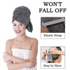 FveVqe Microfibre Hair Towel - Super Absorbent, Elastic Strap for