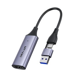 MT-VIKI HDMI Video Capture USB/USB-C 1080P@60Hz Output USB Type A & Type C 2 in 1 Video Capture Card for Video Recording Live Stream Capture Board