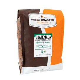Fresh Roasted Coffee, Organic Guatemala Huehuetenango | 5 lb (80 oz) | Single Origin | Medium Roast | Mold & Mycotoxin Tested, Kosher | Ground
