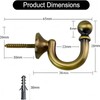 DWENT Bronze Curtain Holdbacks 2Pcs - Heavy Duty Zinc Alloy
