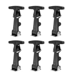Pro Trucking Products 6 Pack of WJ201U 4-7/8" Easy Grip Rubber Hood Catch With U-Bracket