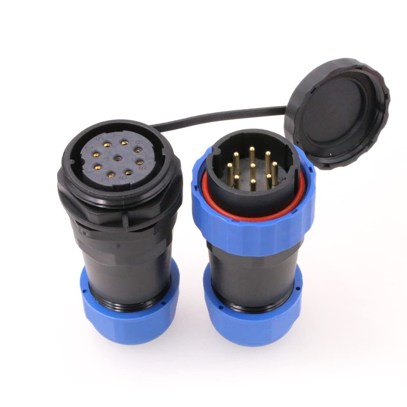 ZBLZGP SD28 9 Pin Bulkhead Connector Male Female Docking 10A