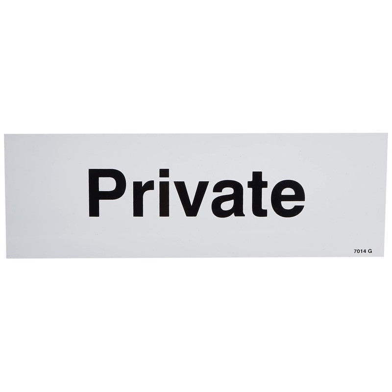 Caledonia Signs 17014G "Private" Sign, Rigid Plastic, 300 mm x
