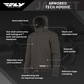 Fly Racing Street Armored Tech Hoodie(3X-Large)