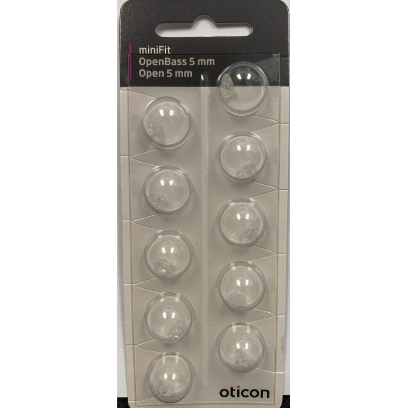 Oticon 1 Pack Oticon miniFit OpenBass 5mm Domes For More