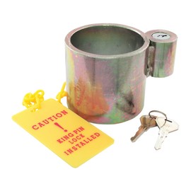 GG Grand General 81462 Steel Trailer King Pin Lock with Caution Tag
