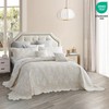 Blythease Oversized King Bedspread 128x120 Extra Wide, Jacquard Matelasse Damask