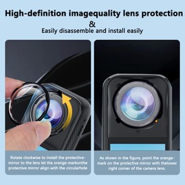 ZEQKULW 360x5 Premium Lens Guards & X5 Screen Protector for Insta360 X5 accessories Outdoor Adventures, 10H Optical Tempered Glass, 98% Transparency, Water & Dust Resistant x5 insta 360
