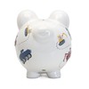 Child to Cherish Ceramic Piggy Bank for Boys, Construction Trucks,