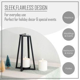 smtyle 3x3 Christmas White Flameless Pillar Candles Set of 2 Flickering LED 3D Wick Battery Operated with Timer Electric Candles for Wedding Decor