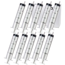 Injector, 0.7 fl oz (20 ml), Syringes, 10 Pieces, Various Liquid Refills