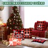 LYINUR Christmas Cushion Covers Set of 4, 45 x 45