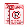 GicnKeuz Large No Parking Sign With Symbol, 14x10 Inches Violators