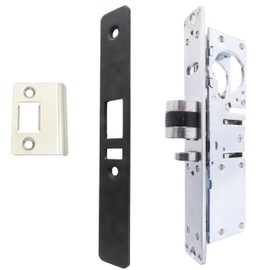 elox Narrow Stile Aluminum Door Mortise Deadlatch Lock, Handing reversible latch, 1-1/8" Backset, w/Bronze Duronodic Finish faceplate