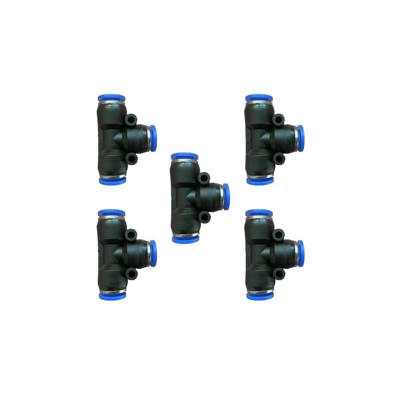 5 Pcs 5/16" x 5/16"x 5/16" Pneumatic T Shaped 3