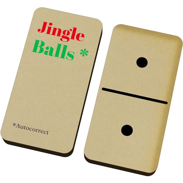 Azeeda 'Jingle Balls Text' Domino Set & Box (DM00045728)