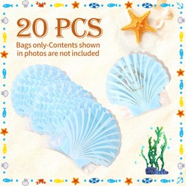 HSKMAKE 20pc Blue Seashell Hangover Kit Bags, Beach Bachelorette Party Favors, Last Toast on the Coast Recovery Kits, for Coastal Bridal Shower, Wedding Guest Gifts, Girls Trip Party Supplies