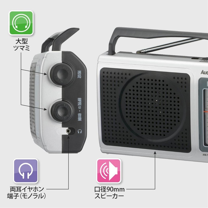 Ohm Electric AudioComm Portable Radio AM/FM RAD-T207S 03-0973 OHM
