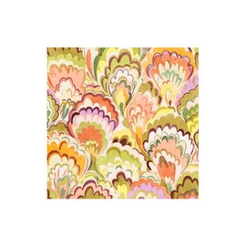 Caspari Marbled Ceramica Rspbrry & Chartreuse Cocktail Napkins - 20 Cocktail Napkins per Package