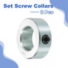 sourcing map 2pcs Set Screw Collars 7/8" Bore Carbon Steel