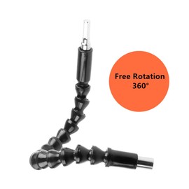 Flexible Drill Bit Extension kits, Include 11.8 inch Bendable flexible extension Bit, 10Pcs Screwdriver Bit Set and 105 Degree Right Angle Screwdriver Attachment(12Pcs)