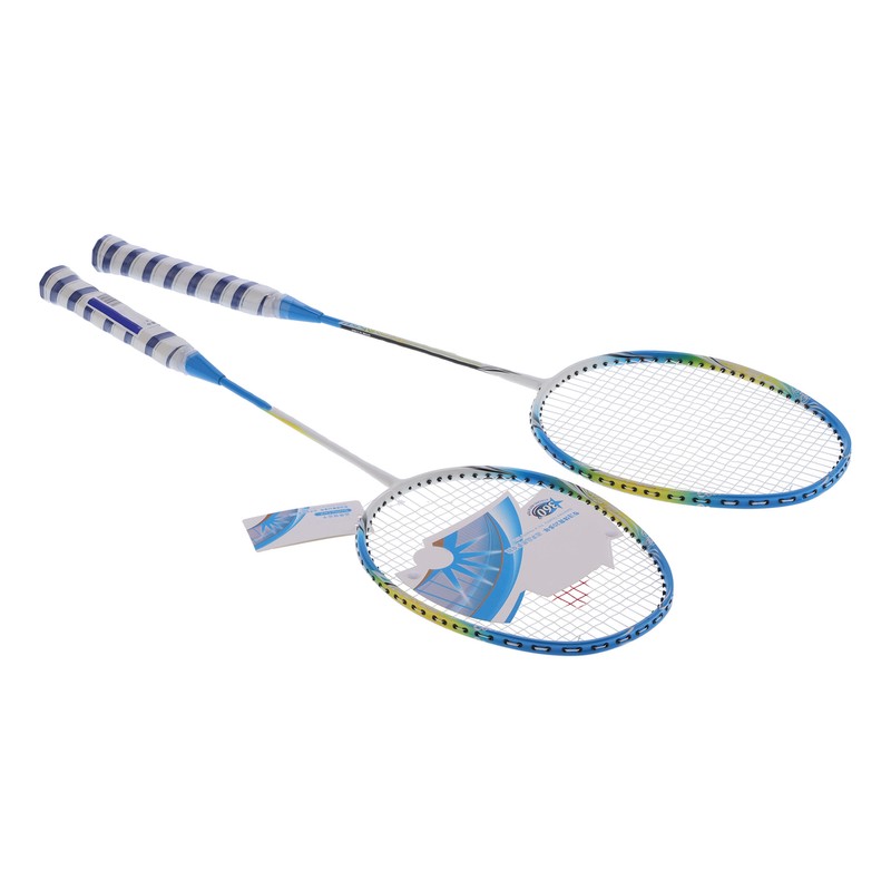 2 Player Badminton Racquets Set Lightweight Full Carbon Double Rackets