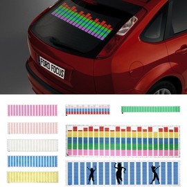 DIYAH Auto Sound Music Beat Activated Car Stickers Equalizer Glow LED Light Audio Voice Rhythm Lamp 70cm X 16cm / 27.5in X 6.3in (Blue)