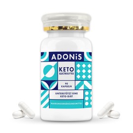 ADONiS Keto Electrolyte Supplement, Sugar-Free and Carbohydrate-free Rehydration, Essential Electrolytes such as Sodium, Potassium, Magnesium and Calcium, Vegan & Keto-Friendly, 90 Capsules