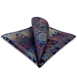 S&W SHLAX&WING Mens Paisley Pocket Squares XL Large for Wedding Prom Party, Bh26