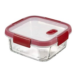 Keter Cook glass container, transparent / red, 33 x 18 x 10.7 cm, 1 piece