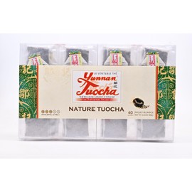 Yunnan tuocha - 100% Natural Organic tuocha Tea - Cholesterol Regulating & Detoxifying - 40 Tea Bags - 80 g - Guaranteed Yunnan Quality (Version 1978-2015)