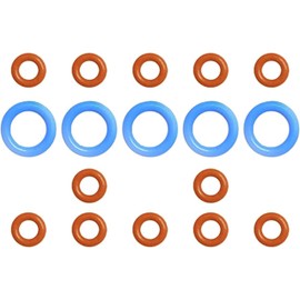 17 Pack Set O-Rings Seal Kit Fit for Breville Espresso Machines BES900 BES920 BES980 BES990 (5 Pcs Blue Large Size, 12 Pcs Red Small Size)