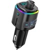 Nulaxy Bluetooth FM Transmitter, QC3.0 Fast Charge Bluetooth Car Adapter,