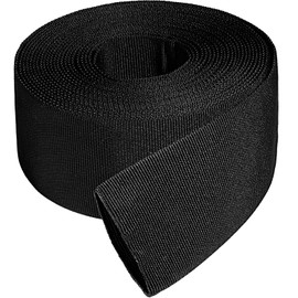 2" ID Nylon Protective Hose Sleeve, Nylon Protective Sleeve Nylon Protective Sheath Nylon Cable Cover for Welding Torch Hydraulic Hose, 25' Length, Black