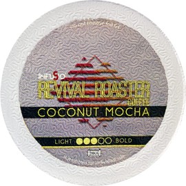 96 Count - Coconut Mocha Coffee, Single Serve Coffee Pods for Keurig K Cup® Brewers - InfuSio Revival Roaster Premium Roasted Coffee (Coconut Mocha, 96 count Compatible with 2.0)……