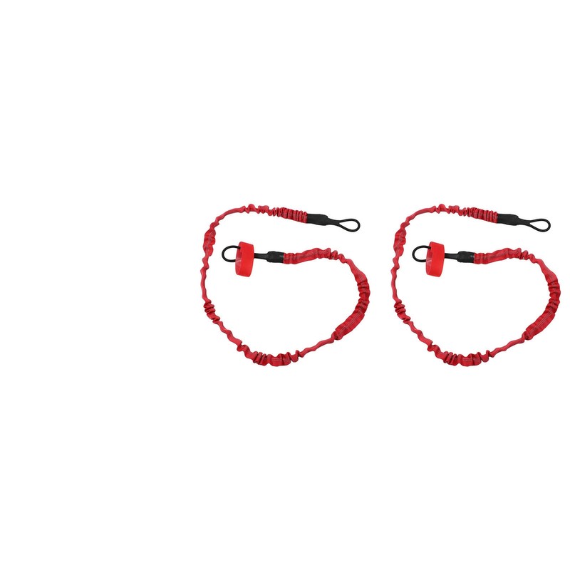 2Pcs Kayak Paddle Leash Nylon Rubber Corrosion Resistant Stretchable Anti